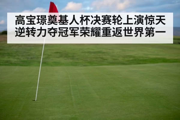 高宝璟奠基人杯决赛轮上演惊天逆转力夺冠军荣耀重返世界第一